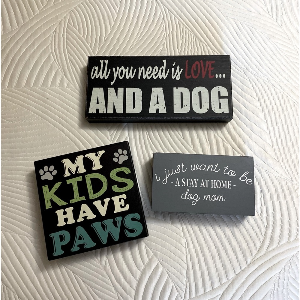 Set Of 3 Dog Signs